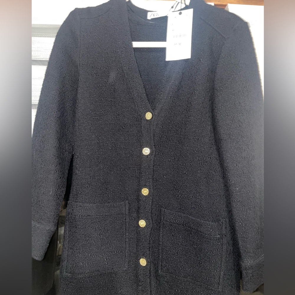 Zara XS Blazer Jacket Dress - Tweed
